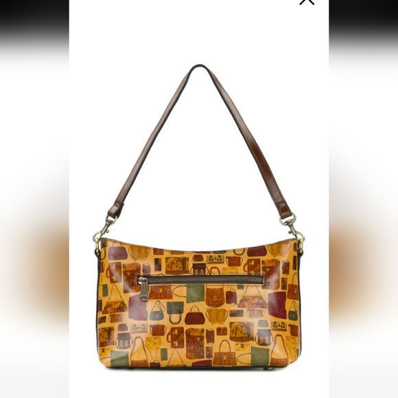 Patricia Nash Leather Multicolor Crossbody Bag With Playful Handbag Print. - Picture 4 of 16
